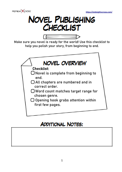 Novel Publishing Checklist Preview 1